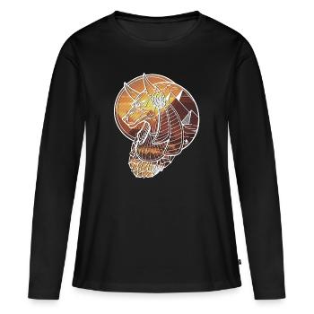 le dieu égyptien Anubis - T-shirt manches longues Premium bio Femme - noir - Devant - Julia (174cm)
