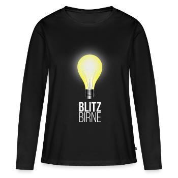Ampoules - T-shirt manches longues Premium bio Femme - noir - Devant - Julia (174cm)