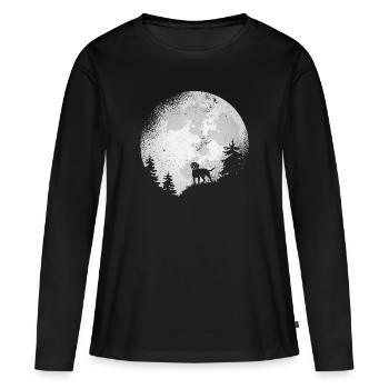 Chien de montagne bavarois - T-shirt manches longues Premium bio Femme - noir - Devant - Julia (174cm)