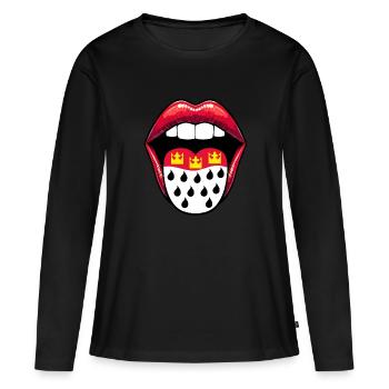 Carnaval de Cologne Armoiries de Cologne Cologne Veedel Kölle - T-shirt manches longues Premium bio Femme - noir - Devant - Julia (174cm)