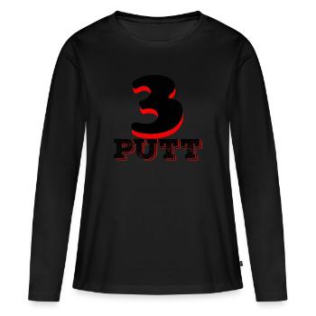 3 putts shirt - Women's Premium Organic Long Sleeve Shirt - black - Front - Julia (174cm)