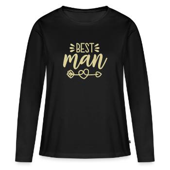 Best Man Bachelor Party Best Man Wedding Gifts - Women's Premium Organic Long Sleeve Shirt - black - Front - Julia (174cm)