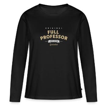 Full Professor Lustige Berufsbezeichnung Beruf - Frauen Premium Bio Langarmshirt - Schwarz - Vorne - Julia (174cm)
