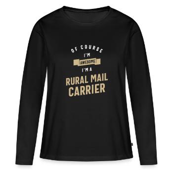 Travailleur d’anniversaire de travailleur de l’emploi de facteur rural - T-shirt manches longues Premium bio Femme - noir - Devant - Julia (174cm)