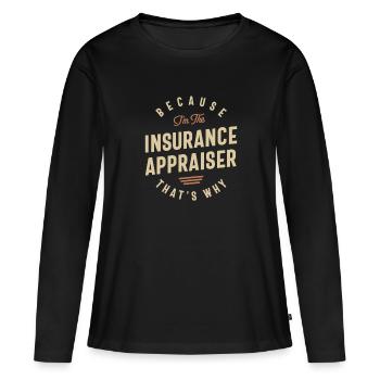 Évaluateur d’assurance Emploi Profession Travailleur d’anniversaire - T-shirt manches longues Premium bio Femme - noir - Devant - Julia (174cm)