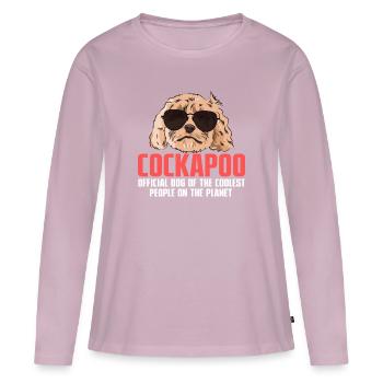 Cockapoo Dog - Women's Premium Organic Long Sleeve Shirt - dusky pink - Front - Julia (174cm)
