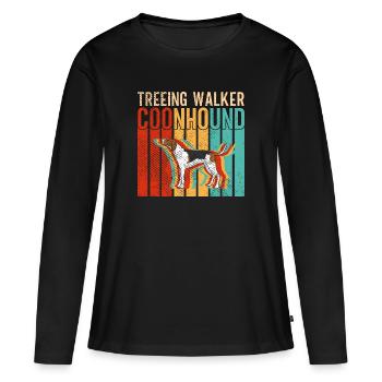 Arboriculture Walker Coonhound - T-shirt manches longues Premium bio Femme - noir - Devant - Julia (174cm)
