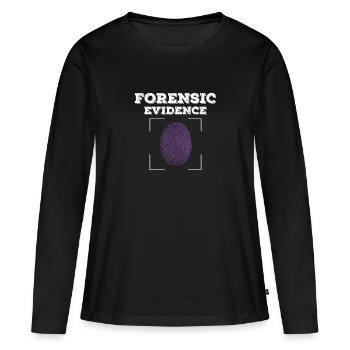 Preuve médico-légale pour un enquêteur - T-shirt manches longues Premium bio Femme - noir - Devant - Julia (174cm)