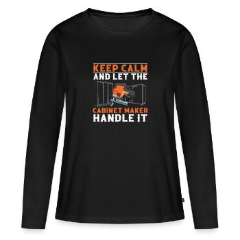 Let The Cabinet Maker Handle It Funny Armoires - T-shirt manches longues Premium bio Femme - noir - Devant - Julia (174cm)
