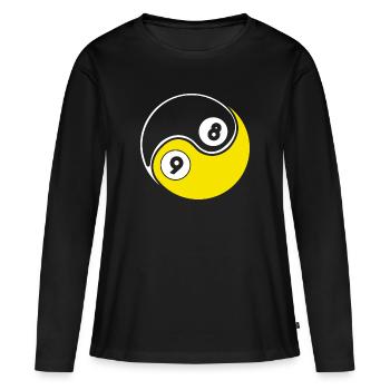 Billard billard billard - T-shirt manches longues Premium bio Femme - noir - Devant - Julia (174cm)