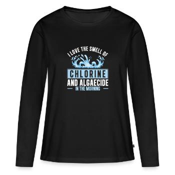 Smell Of Chlorine And Algaecide In The Morning - Women's Premium Organic Long Sleeve Shirt - black - Front - Julia (174cm)