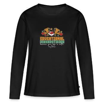 Inspirierende Anerkennung für Diagnostiker Ein - Frauen Premium Bio Langarmshirt - Schwarz - Vorne - Julia (174cm)