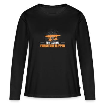 Superbe meuble pour flipper professionnel - T-shirt manches longues Premium bio Femme - noir - Devant - Julia (174cm)