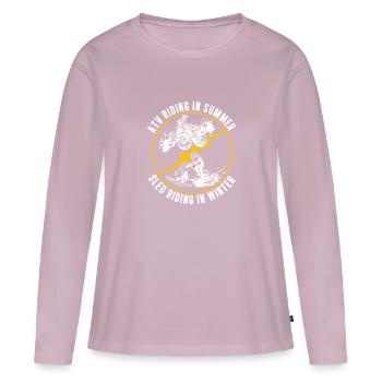 ATV Riding in Summer Sled Riding In Winter - Women's Premium Organic Long Sleeve Shirt - dusky pink - Front - Julia (174cm)
