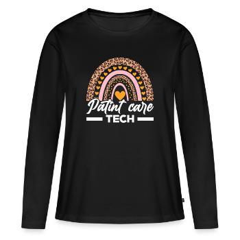 Service de soins infirmiers pour les personnes âgées Soins infirmiers - T-shirt manches longues Premium bio Femme - noir - Devant - Julia (174cm)