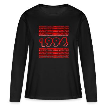 Année en rouge pour 1994 - T-shirt manches longues Premium bio Femme - noir - Devant - Julia (174cm)