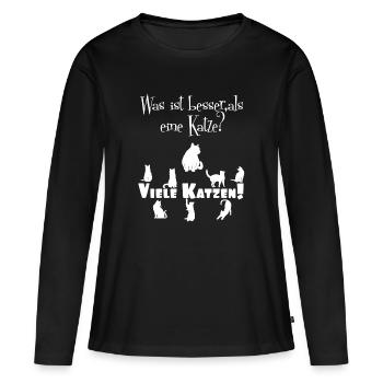Cat - Cats - Women's Premium Organic Long Sleeve Shirt - black - Front - Julia (174cm)