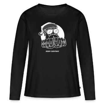 PAPY XMAS TIME WHITE - Women's Premium Organic Long Sleeve Shirt - black - Front - Julia (174cm)