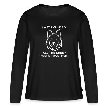 Dernier que j’ai troupeau - T-shirt manches longues Premium bio Femme - noir - Devant - Julia (174cm)