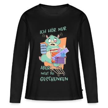 Cadeaux de hamster - T-shirt manches longues Premium bio Femme - noir - Devant - Julia (174cm)