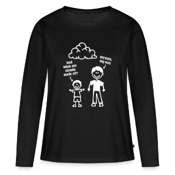 Developer Coden Computerfreak Webentwickler Geek - Frauen Premium Bio Langarmshirt - Schwarz - Vorne - Julia (174cm)