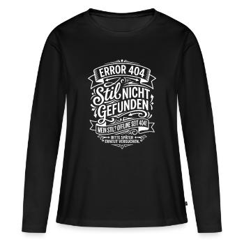 Style Not Found – Error 404 - Women's Premium Organic Long Sleeve Shirt - black - Front - Julia (174cm)