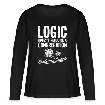 Ampoule de la solitude intellectuelle - T-shirt manches longues Premium bio Femme - noir - Devant - Julia (174cm)