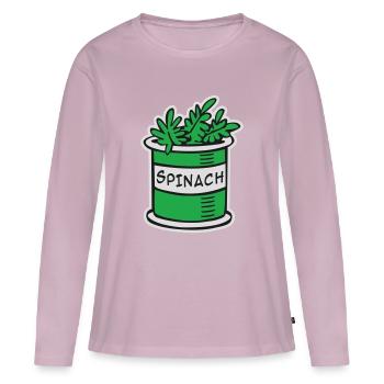 Spinach - Women's Premium Organic Long Sleeve Shirt - dusky pink - Front - Julia (174cm)