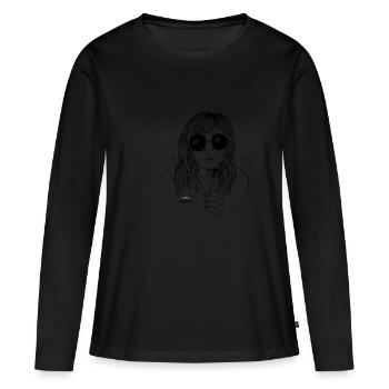 Parkster fille2 - T-shirt manches longues Premium bio Femme - noir - Devant - Julia (174cm)