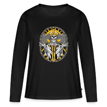 The Priest - Church - Horror - Halloween - Women's Premium Organic Long Sleeve Shirt - black - Front - Julia (174cm)