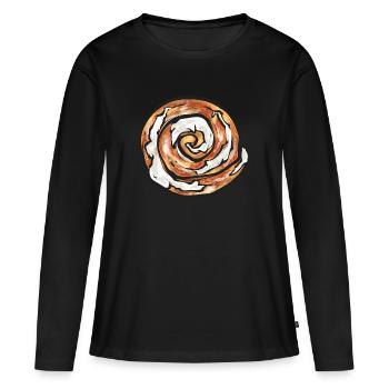 Cinnamon roll - Women's Premium Organic Long Sleeve Shirt - black - Front - Julia (174cm)