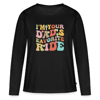 Liebstes Gefährt deines Vater - Frauen Premium Bio Langarmshirt - Schwarz - Vorne - Julia (174cm)