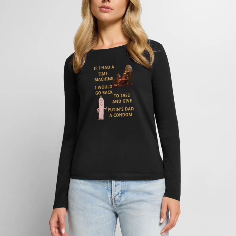 SI J’AVAIS UNE MACHINE À REMONTER LE TEMPS... T-shirt manches longues Premium bio Femme