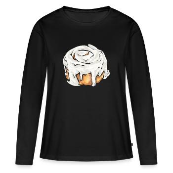 Cinnamon roll - Women's Premium Organic Long Sleeve Shirt - black - Front - Julia (174cm)
