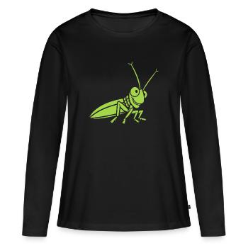 Grasshopper - Women's Premium Organic Long Sleeve Shirt - black - Front - Julia (174cm)