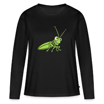 Grasshopper - Women's Premium Organic Long Sleeve Shirt - black - Front - Julia (174cm)