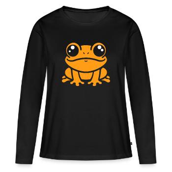 crapaud - T-shirt manches longues Premium bio Femme - noir - Devant - Julia (174cm)