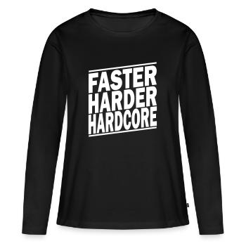 faster harder ii - T-shirt manches longues Premium bio Femme - noir - Devant - Julia (174cm)