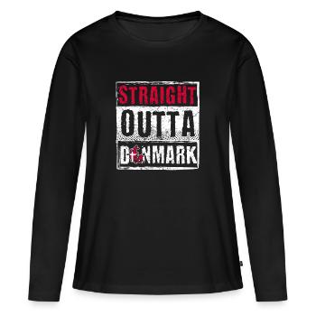 Tout droit sorti du Danemark - T-shirt manches longues Premium bio Femme - noir - Devant - Julia (174cm)