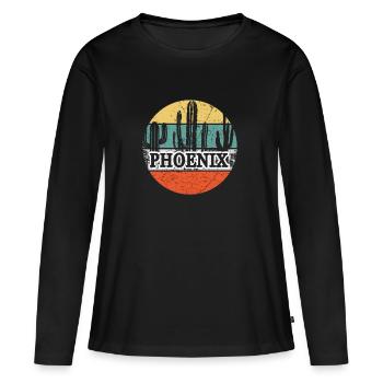 Phoenix Arizona - T-shirt manches longues Premium bio Femme - noir - Devant - Julia (174cm)