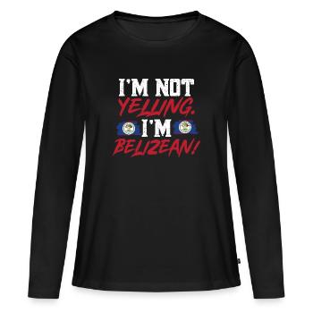 Drapeau du Belize Bélizien - T-shirt manches longues Premium bio Femme - noir - Devant - Julia (174cm)