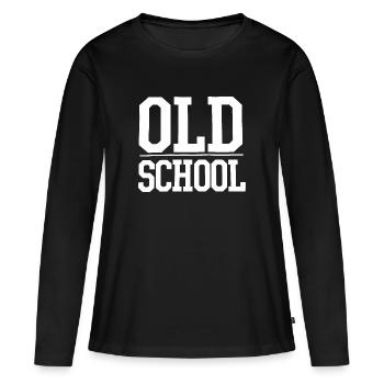 Old School - T-shirt manches longues Premium bio Femme - noir - Devant - Julia (174cm)