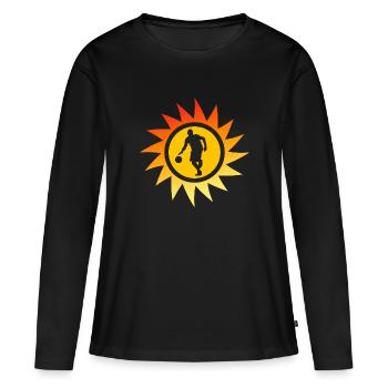 slam dunk de basket-ball joueur de basket rebond - T-shirt manches longues Premium bio Femme - noir - Devant - Julia (174cm)