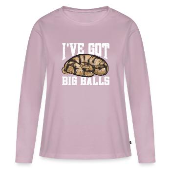 Ball Python Schlange Königspython - Frauen Premium Bio Langarmshirt - Altrosa - Vorne - Julia (174cm)