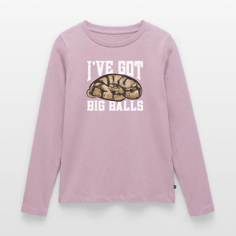 Ball Python Snake King Python T-shirt manches longues Premium bio Femme