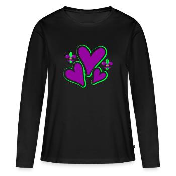 Mardi Gras Parade Fest Karneval Fasching - Frauen Premium Bio Langarmshirt - Schwarz - Vorne - Julia (174cm)