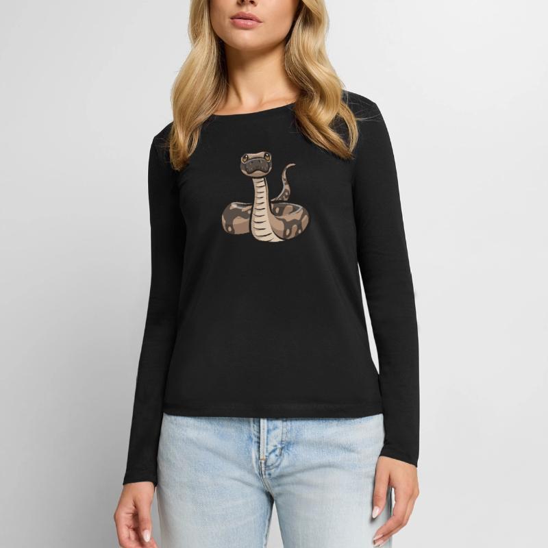 Ball Python Snake King Python T-shirt manches longues Premium bio Femme