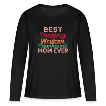 Arboriculture Walker Coonhound - T-shirt manches longues Premium bio Femme - noir - Devant - Julia (174cm)