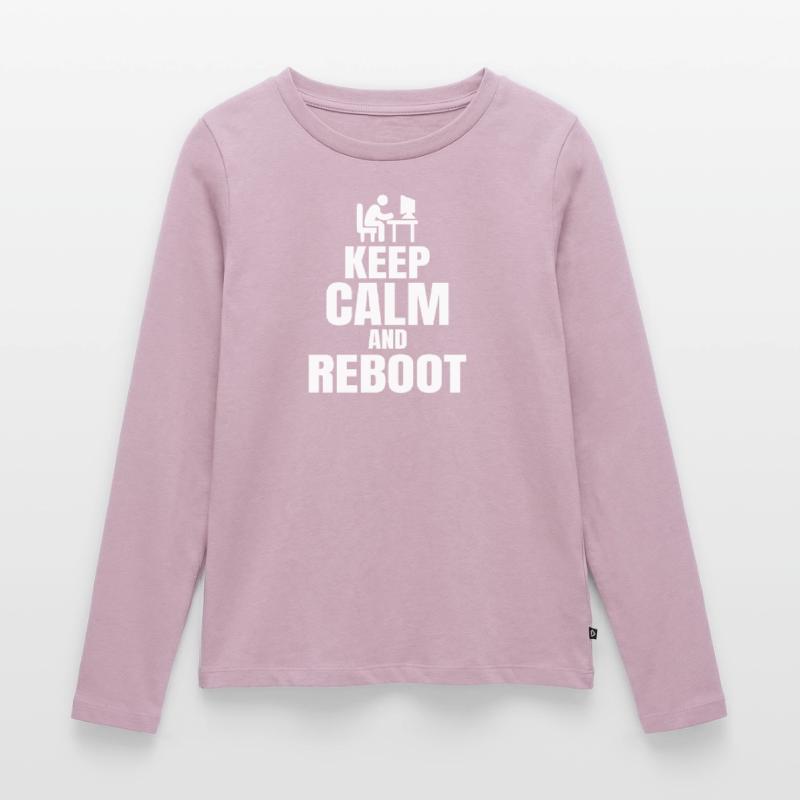 Admin Spruch Keep Calm Sys Admin Programmierer Frauen Premium Bio Langarmshirt