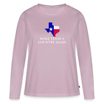 Machen Sie Texas wieder zu einem Land, Texas Seced - Frauen Premium Bio Langarmshirt - Altrosa - Vorne - Julia (174cm)